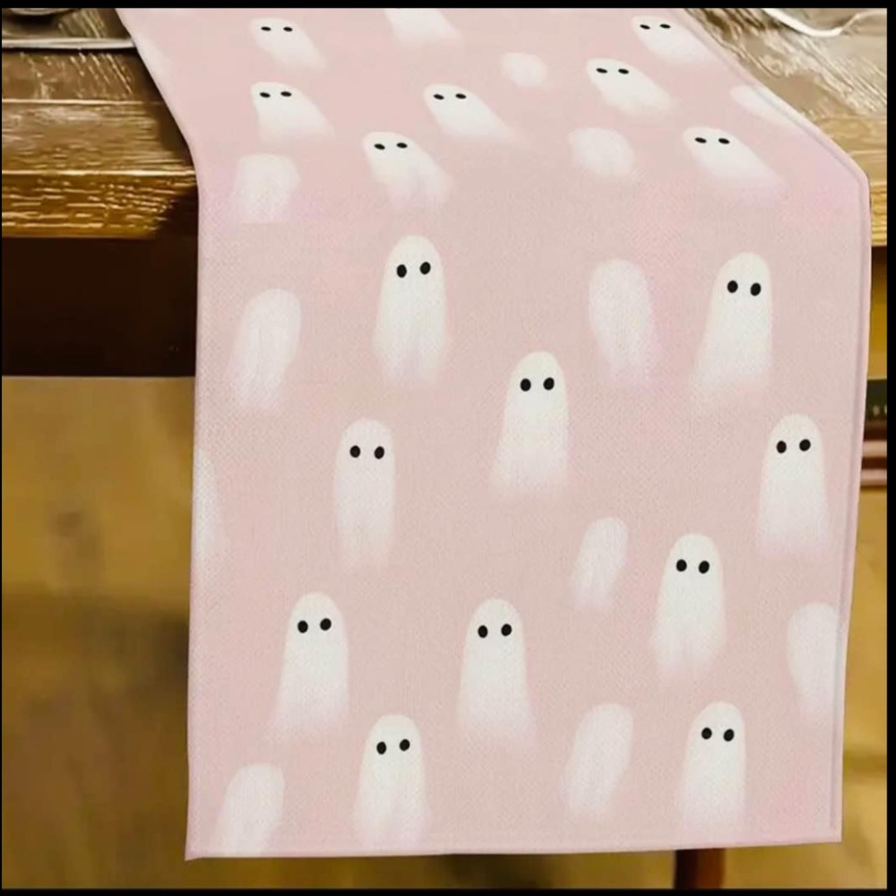 Pink Ghost Table Runner